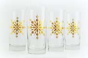 Gold Snowflake Glasses