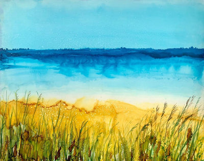 Behind the Dunes, Original Painting: #05 Ebay Auction 100% of sales goes to Charity: Water