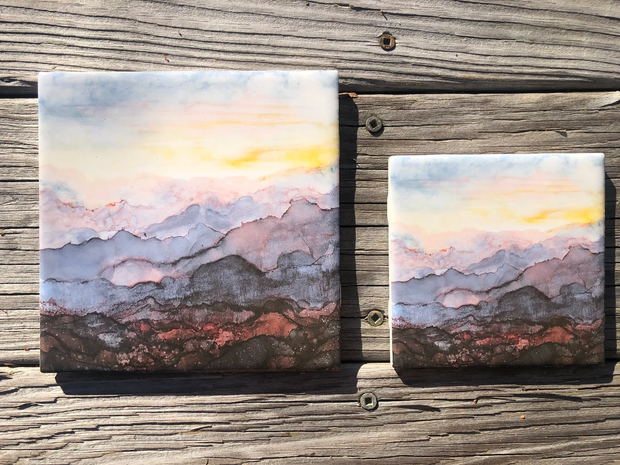 Mountain Layers Ceramic Tiles - Indoor and Outdoor Use