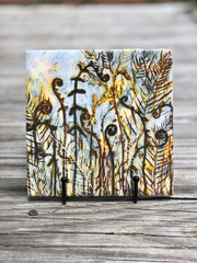 Fiddlehead Ferns Ceramic Tiles - Indoor and Outdoor Use