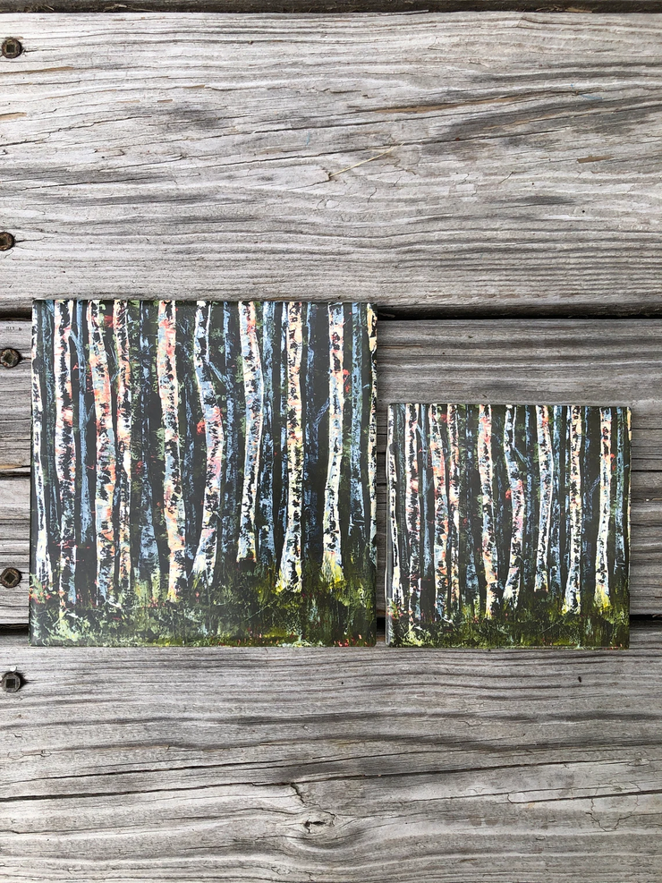 White Birch Trees Ceramic Tiles - Indoor and Outdoor Use
