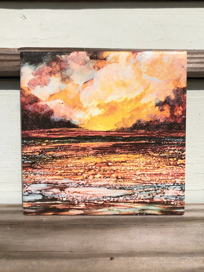 Fire Sunset Ceramic Tiles - Indoor and Outdoor Use