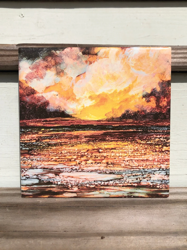 Fire Sunset Ceramic Tiles - Indoor and Outdoor Use