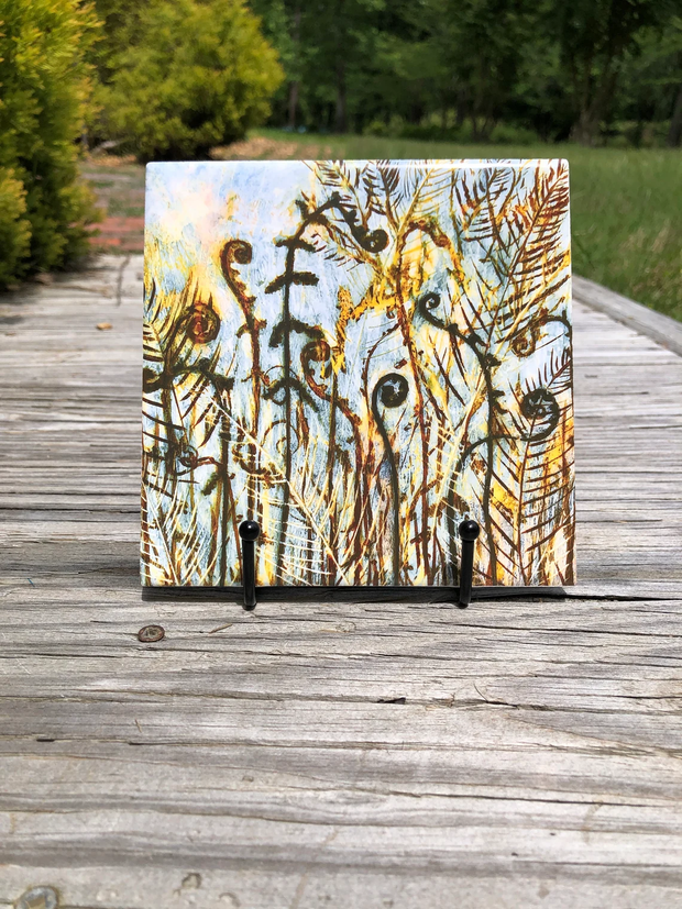 Fiddlehead Ferns Ceramic Tiles - Indoor and Outdoor Use
