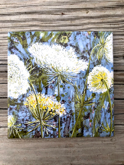 Queen Anne's Lace Ceramic Tiles - Indoor and Outdoor Use