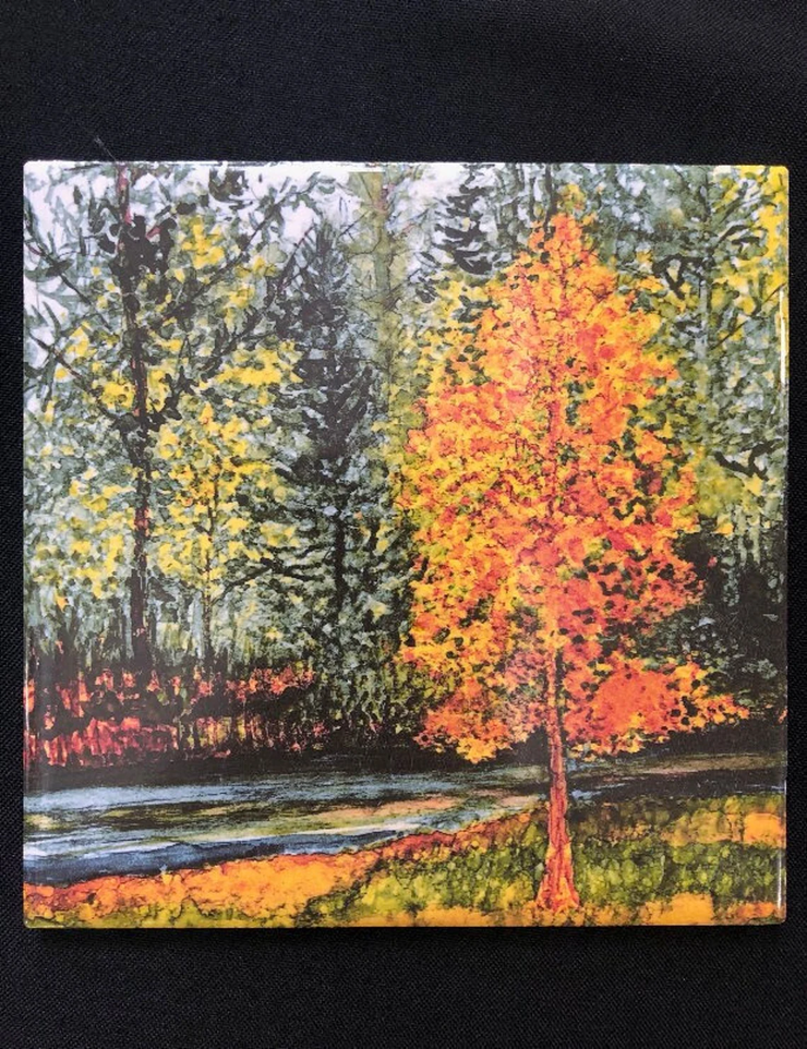 Front Yard in the Fall Ceramic Tiles - Indoor and Outdoor Use