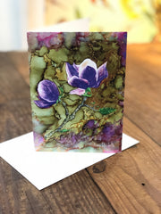 Purple Magnolia : Greeting Card