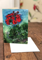 Geraniums : Original Painting