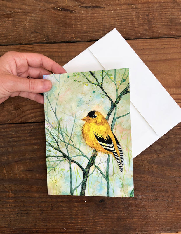 Golden Finch : Greeting Card