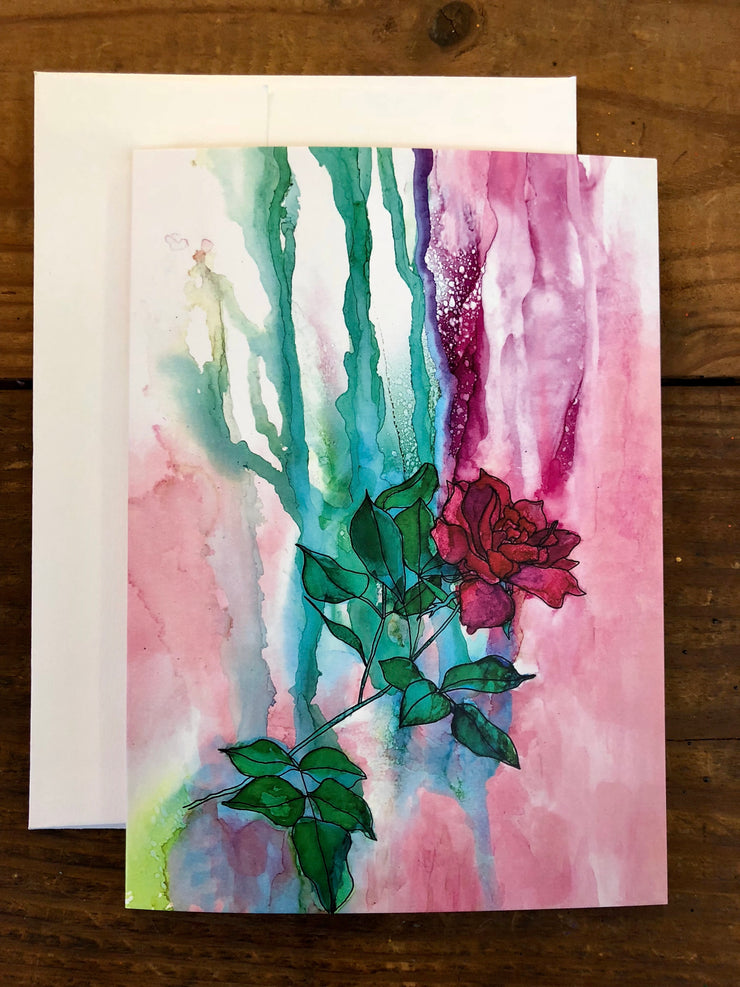 Rose from My Mother's Garden : Greeting Card