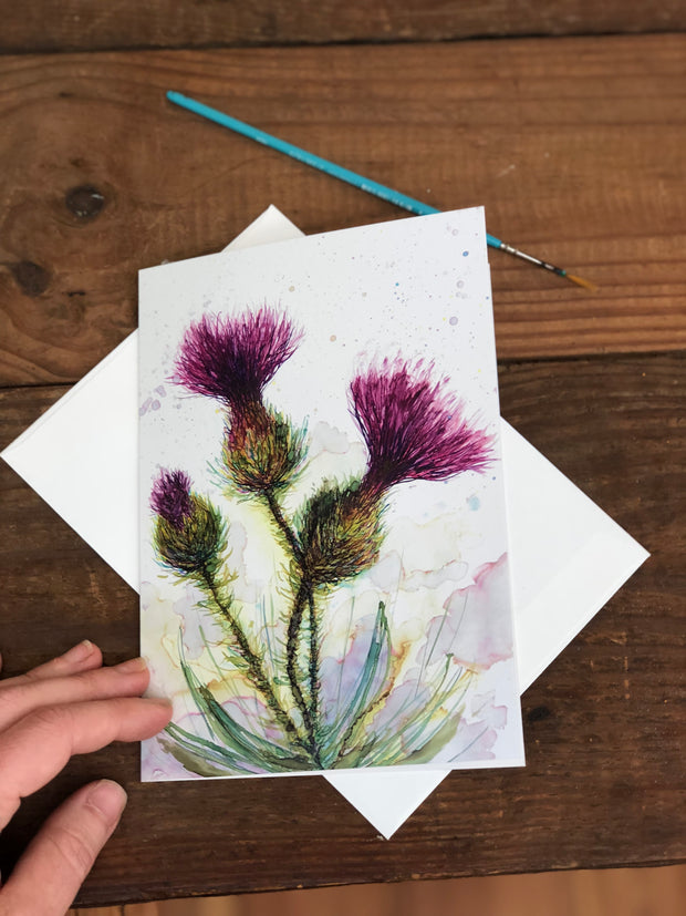 Three Thistles : Greeting Card