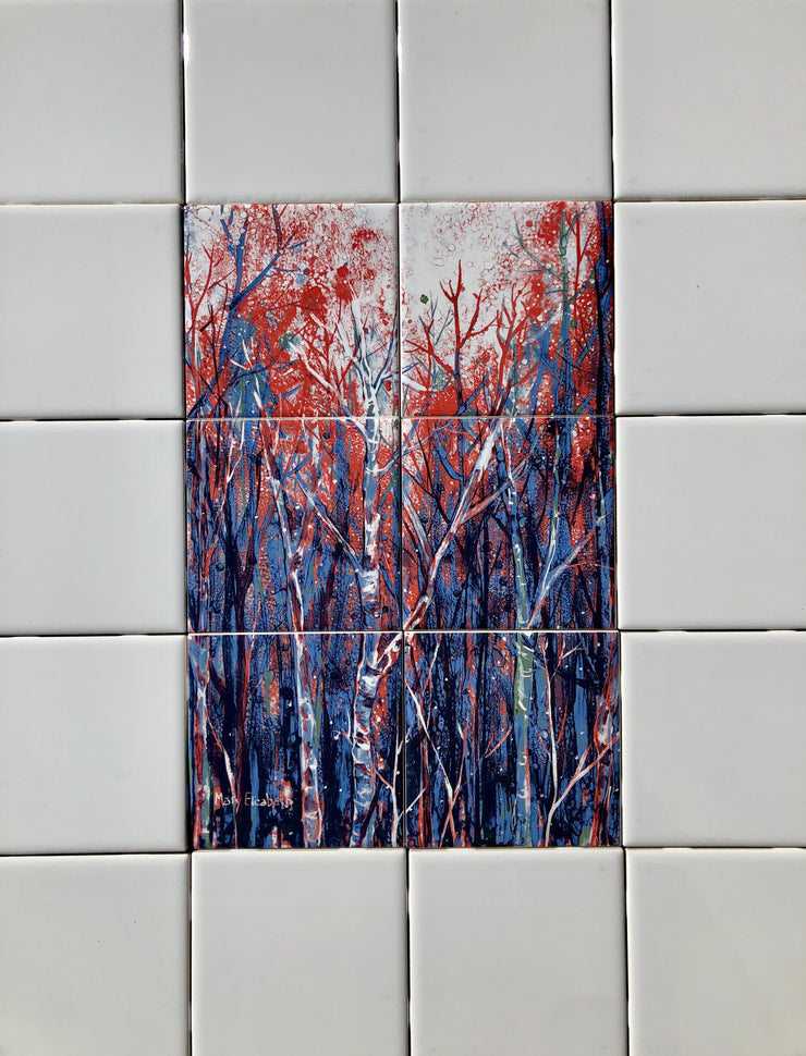 Purple Forest Ceramic Tiles - Indoor and Outdoor Use