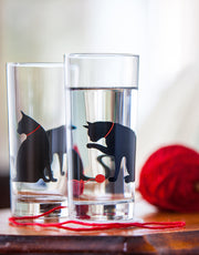 Cat and Yarn Glasses, Cat Lover Gift Set