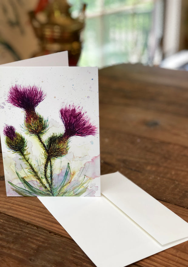 Three Thistles : Greeting Card