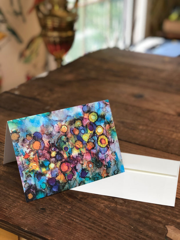 Field of Flowers: Greeting Card