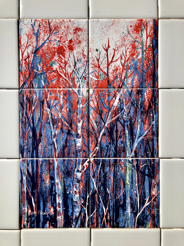 Purple Forest Ceramic Tiles - Indoor and Outdoor Use