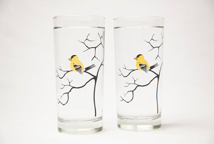 Goldfinch Gift Set : Card and Glasses
