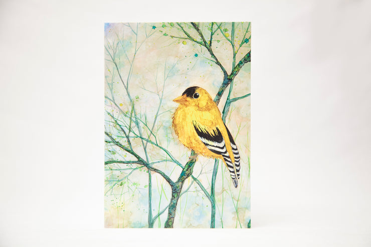 Goldfinch Gift Set : Card and Glasses