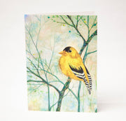 Goldfinch Gift Set : Card and Glasses