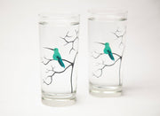 Hummingbird Gift Set : Highball Classes and Greeting Card