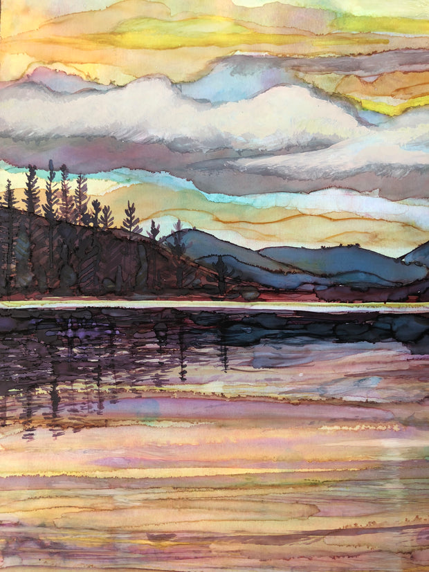 Lake Sunset : Greeting Card