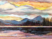 Lake Sunset : Greeting Card