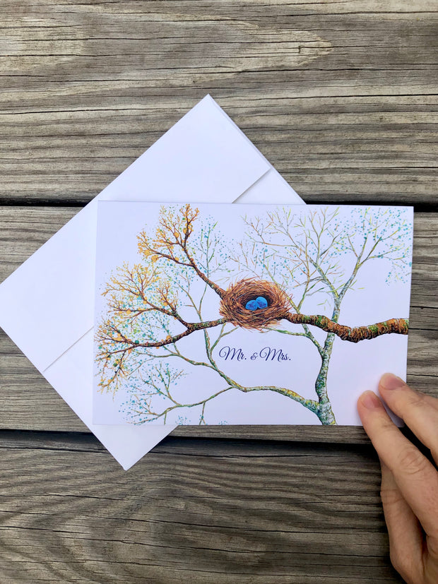 Bird Nest Wedding Card : Greeting Cards