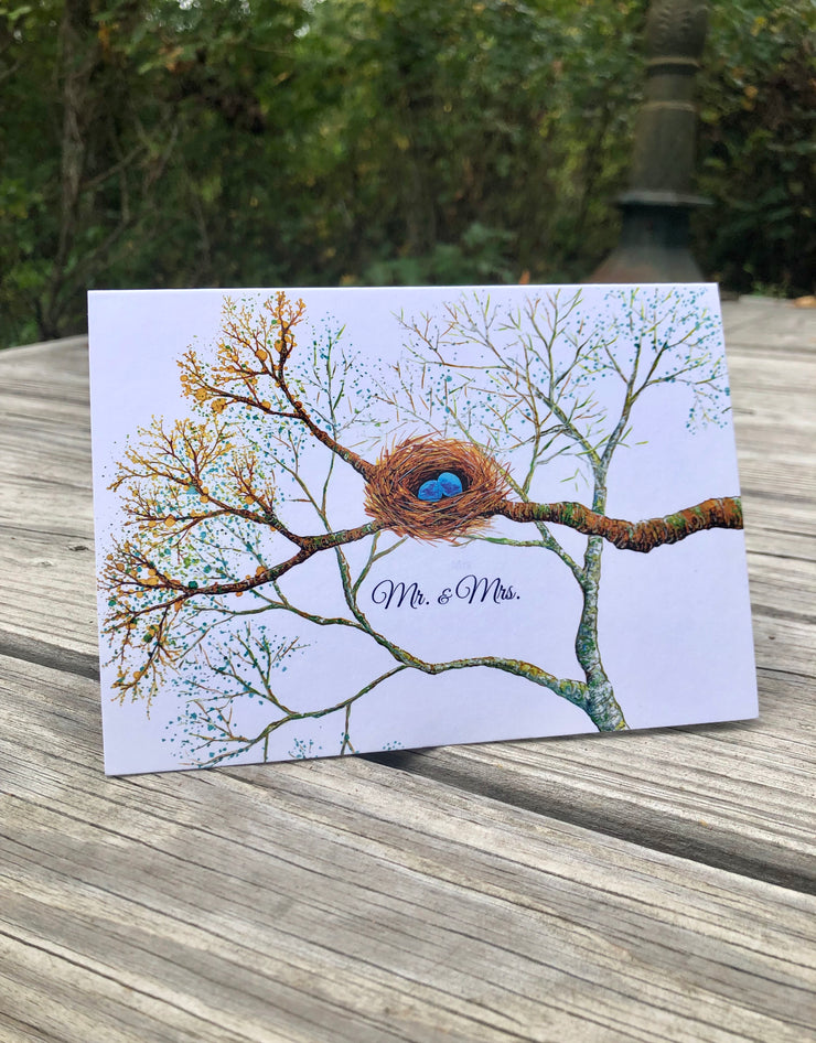 Bird Nest Wedding Card : Greeting Cards