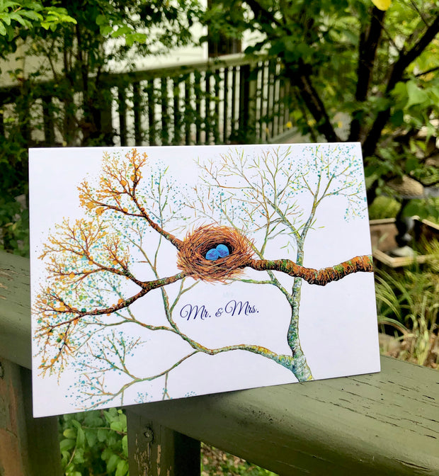 Bird Nest Wedding Card : Greeting Cards