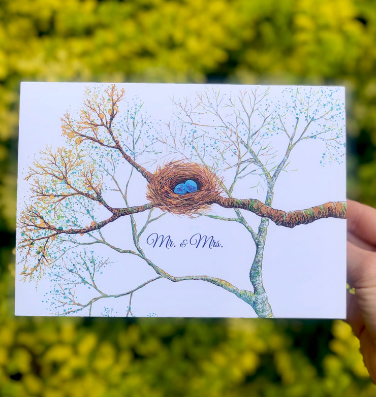 Bird Nest Wedding Card : Greeting Cards