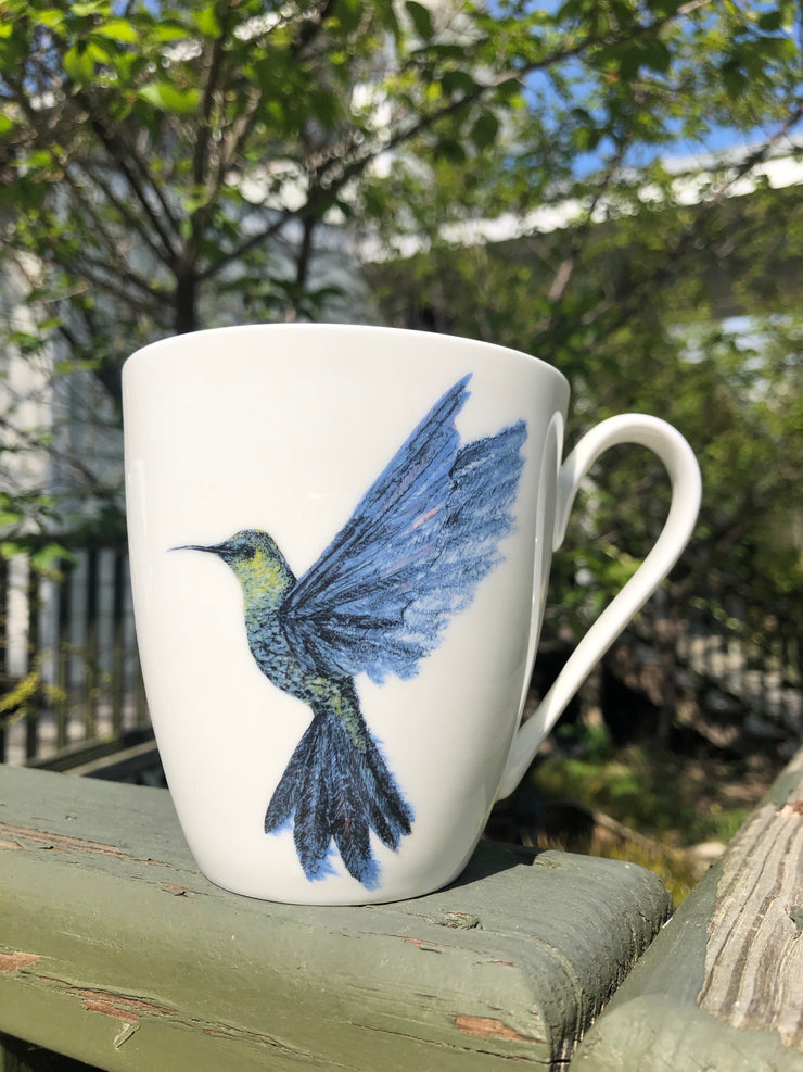 Hummingbird in Flight Porcelain Tea Cup