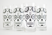 Sugar Skull Glassware - Set of 2 Halloween Glasses