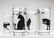 Cat and Paw Glasses : Set of 4