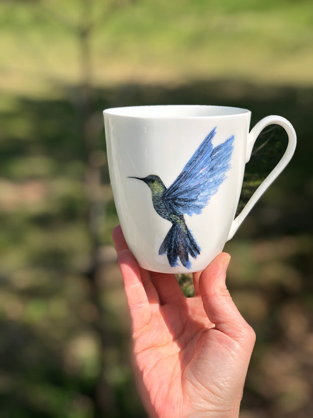 Hummingbird in Flight Porcelain Tea Cup