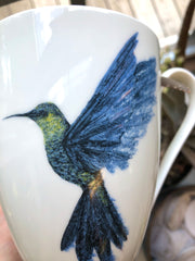 Hummingbird in Flight Porcelain Tea Cup