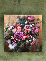 Pink Roses : 14 x 14 Inch Canvas Wrap Print