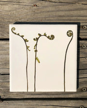 Fiddlehead Fern Ceramic Tile - Indoor and Outdoor Use