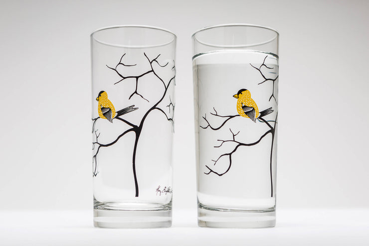 Goldfinch Gift Set : Card and Glasses