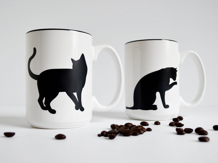 Black Cat Coffee Mug for Cat Lovers