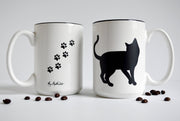 Black Cat Coffee Mug for Cat Lovers