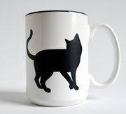 Black Cat Coffee Mug for Cat Lovers