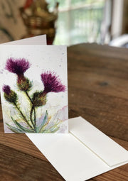 Box Set of 6 Greeting Cards: Cards, Thistles, Daylily, Rose, Magnolia, Geranium, Blank Artist Cards, Mother's Day Cards