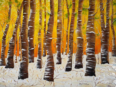 Snowy Birch Trees : Blank Greeting Cards