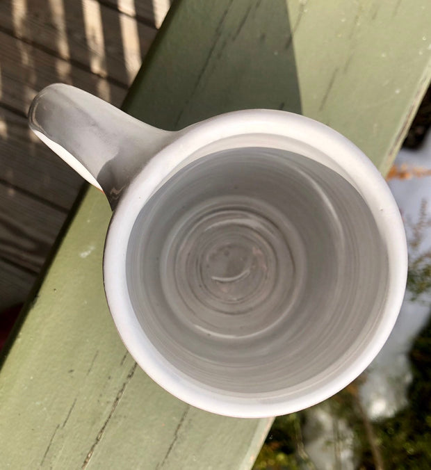 Large Thistle & Honeybee Handmade Pottery Coffee Mug