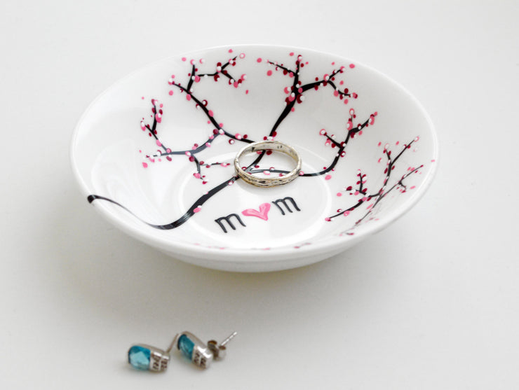 Cherry Blossom Branch Jewelry Dish