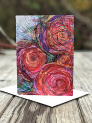Pink Roses : Greeting Card