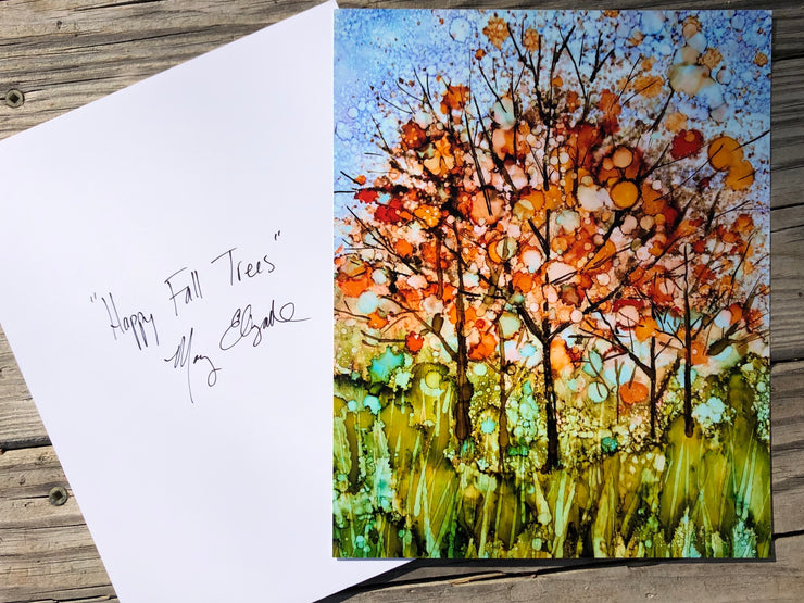 Happy Fall Trees : Prints