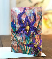 Purple Irises : Greeting Card