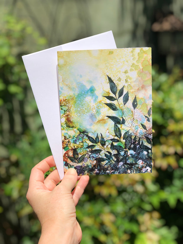 Shadow Leaves : Greeting Card